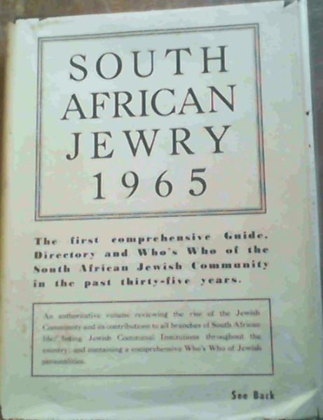 1965 Edition South African Jewry