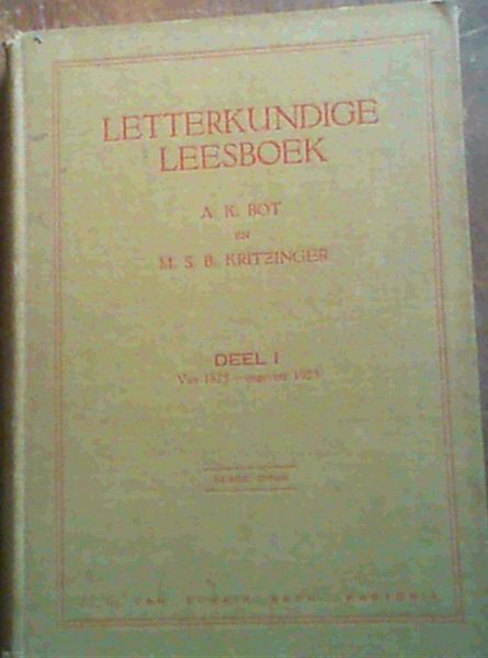 Letterkundige Leesboek : Deel 1 Van 1875-ongeveer 1925