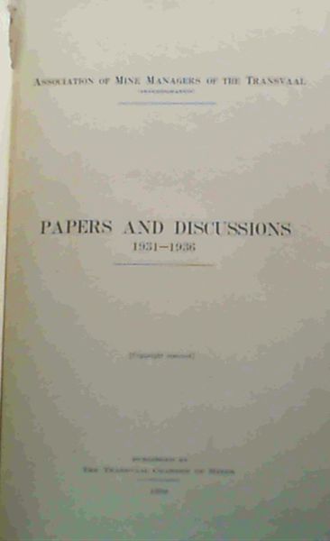 Papers and Discussions 1931 - 1936