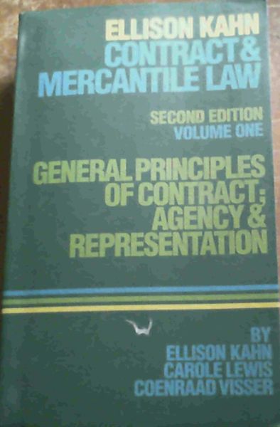 Contract and Mercantile Law : A Source Book, Vol. 1