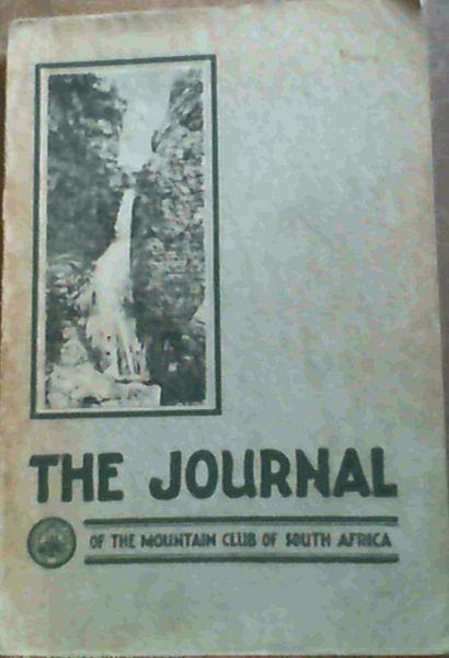 The Journal of the Mountain Club of South Africa - being number thirty-nine for the year 1936