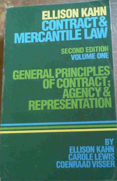 Contract and Mercantile Law : A Source Book, Vol. 1