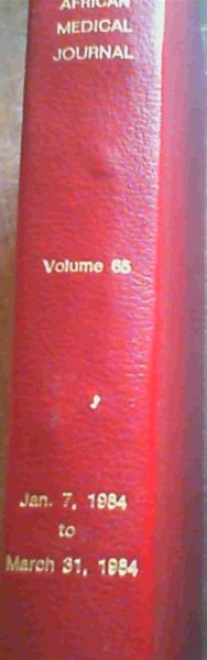 South African Medical Journal / Suid-Afrikaanse Mediese Tydskrif, 7 January / Januarie 1984 Volume/Deel 65 No.1