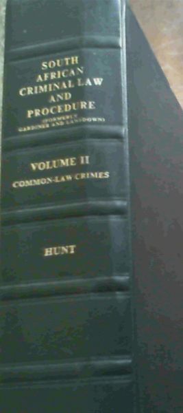South African Criminal Law & Procedure Vol.2 only