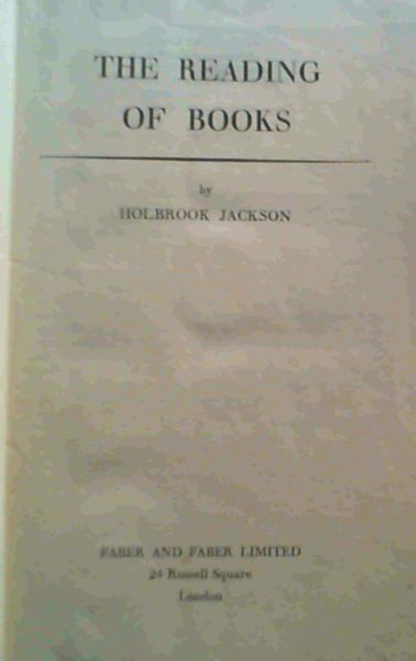 The Reading of Books