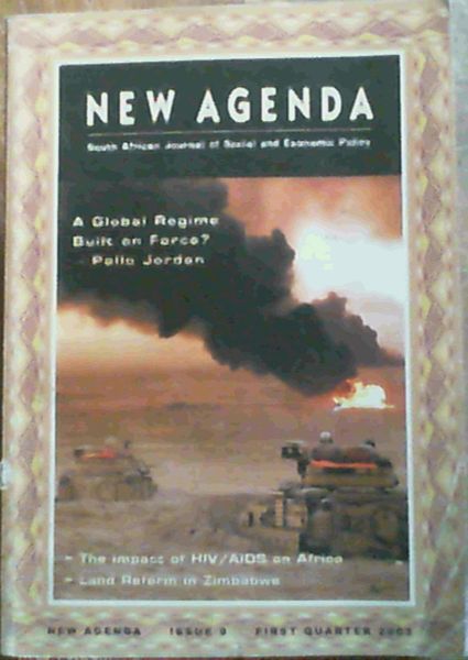 New Agenda Issue 9 First Quarter 2003; South African Journal of Social & Economic Policy