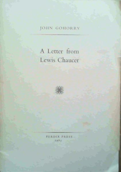 Letter from Lewis Chaucer