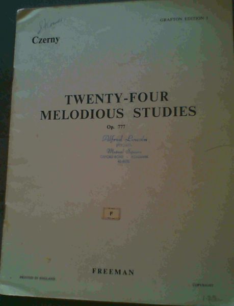 24 Melodious Studies - The right hand part within the compass of Five Notes - for the Pianoforte - Op. 777 - Grafton Edition