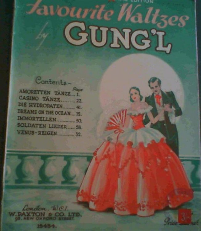 Favourite Waltzes by Gung'l - the 'Star' Original Edition