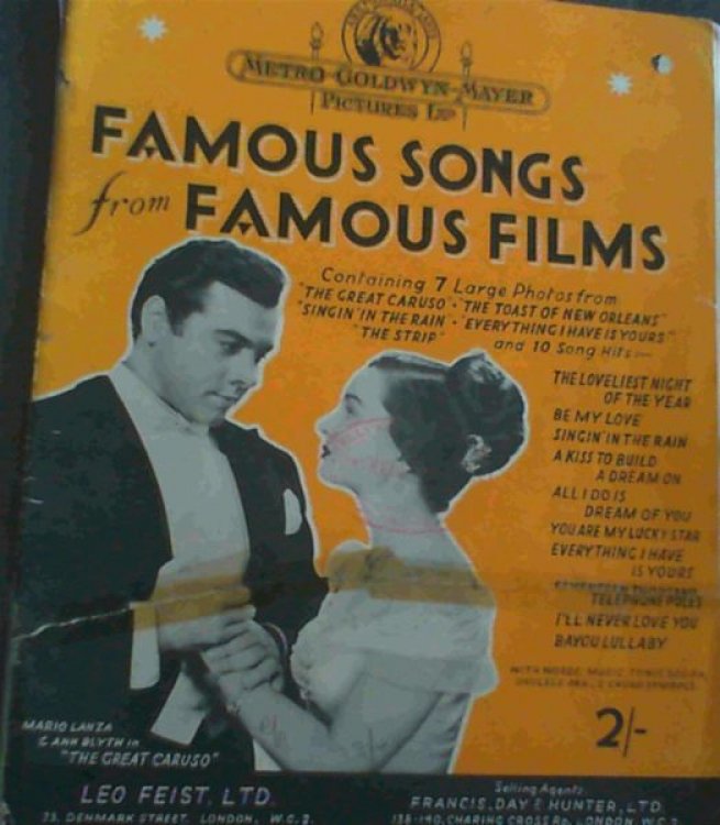 Famous Songs from Famous Films - with words, music, tonic sol-fa, ukulele arr:, & chord symbols