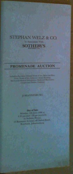 Auction Catalogue: Promenade Auction - Monday, 6th June 1988, Rosebank, Johannesburg