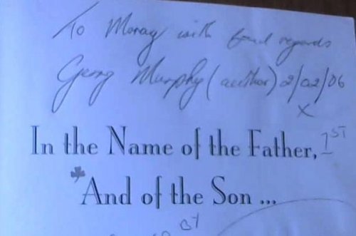 In the Name of the Father, And of the Son.