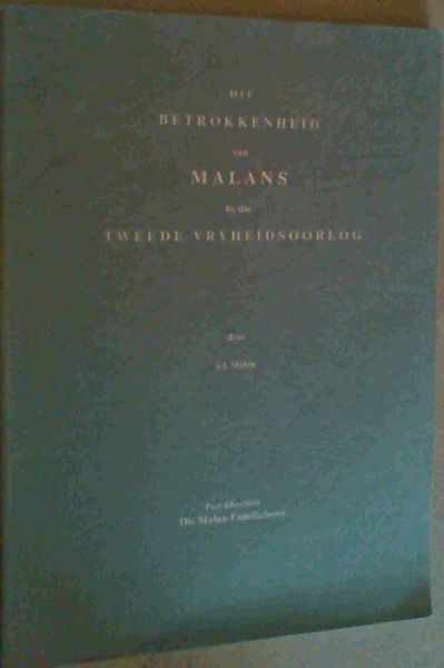 Die Betrokkenheid van Malans by die Tweede Vryheidsoorlog