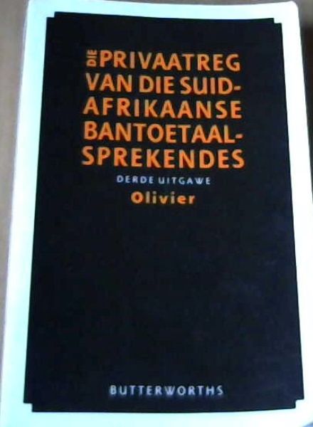 Die Privaatreg van die Suid Afrikaanse Bantoetaalsprekendes