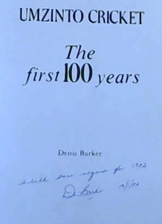 Image for Umzinto Cricket : The First 100 Years Umzinto Cricket : The First 100 Years