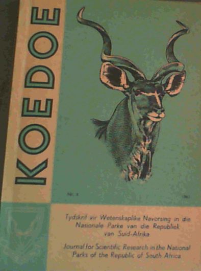 Koedoe : Journal for Scientific Research in the National Parks of the Republic of South Africa . Nr. 4