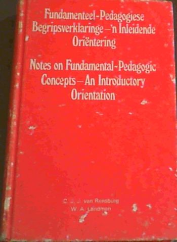 Notes on Fundumental-Pedagogic Concepts-An Introductory Orientation