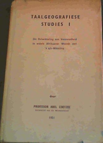 Taalgeografiese Studies I: Die Ontwikkeling van Vormvastheid in enkele Afrikaanse Woorde met 'n ae-Wisseling