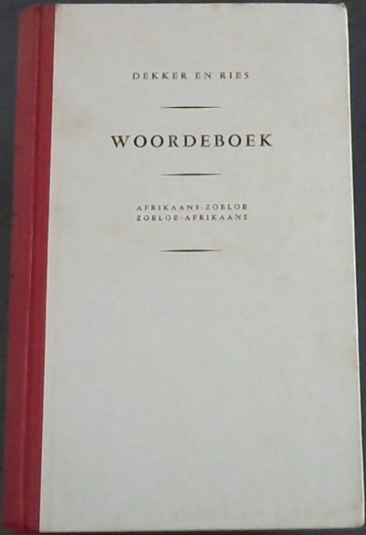 Woordeboek: Afrikaans-ZoeloeZoeloe-Afrikaans