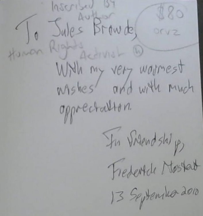 Thank You, Judge Mostert