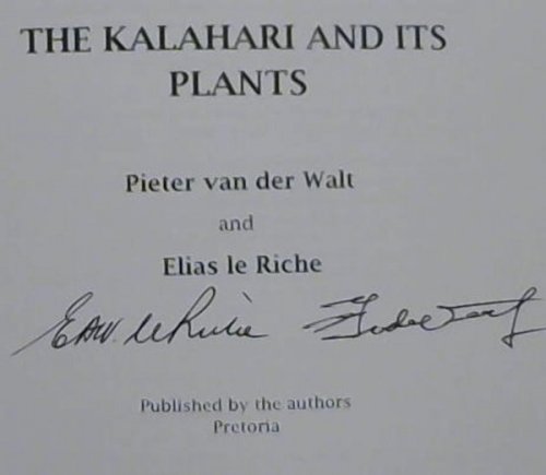 The Kalahari and its Plants