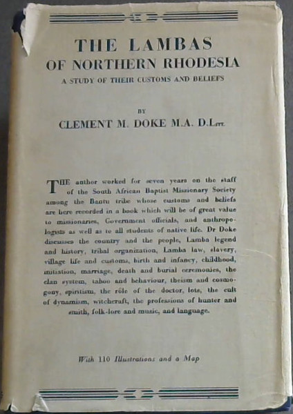 The Lambas of Northern Rhodesia: A Study of their Customs and Beliefs