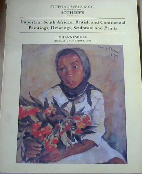Important South African, British And Continental Paintings, Drawings, Sculpture And Prints 4 November 1991