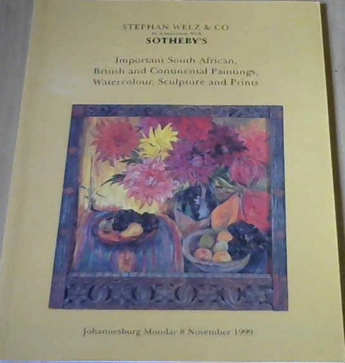 Important South African, British And Continental Paintings, Watercolour, Sculpture And Prints 8 November 1999
