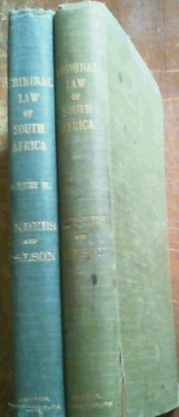 The Criminal Law of South Africa 2 Volumes
