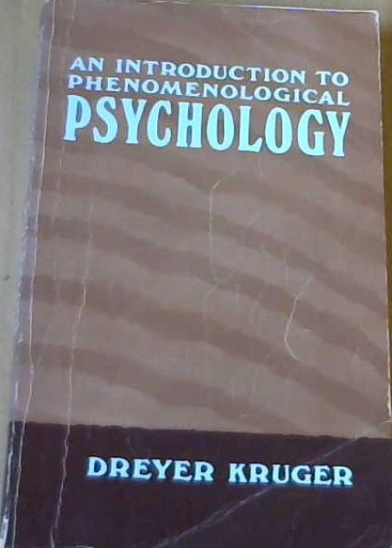 An Introduction to Phenomenological Psychology
