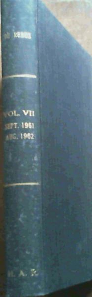 De Rebus Vol. Vll Sept.1961-Aug. 1962