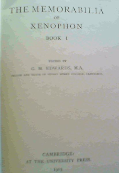 Xenophon Memorabilia Book 1