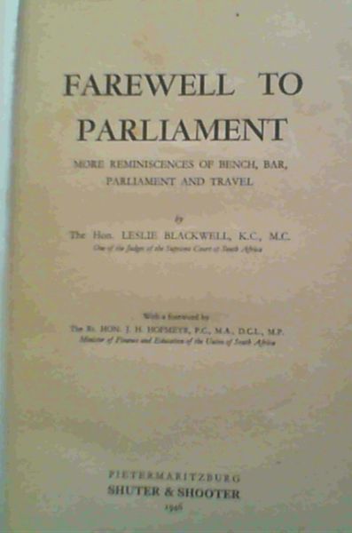 Farewell to Parliament