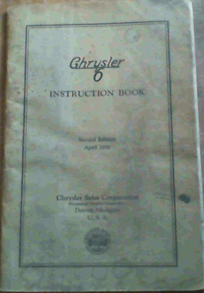 Chrysler Instruction Book