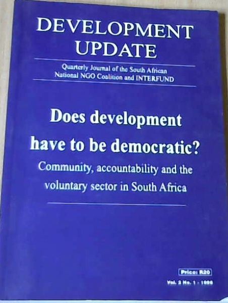 Development Update Vol.2 No.1 1998- Does development have to be democratic