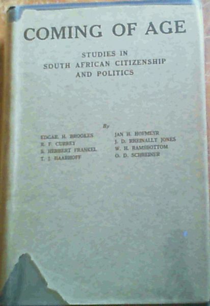 Coming of Age Studies in South African Citizenship and Politics