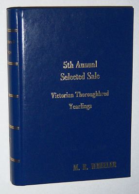 VICTORIAN SELECTED THOROUGHBRED YEARLINGS 1977. 5th Annual Selected Sale