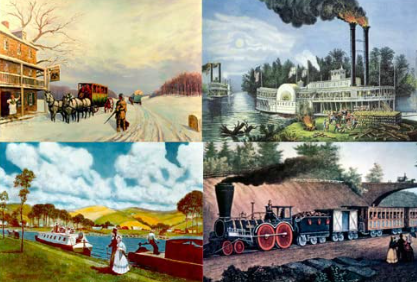 American Migration Routes: Part II - Stagecoach, Steamboat, Canal & Early Railroad Routes Ebook only