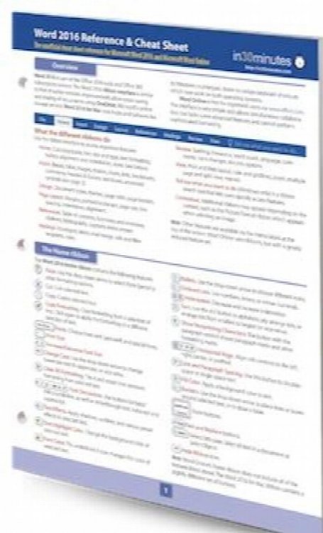 Word 2016 Reference & Cheat Sheet