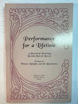Performance for a Lifetime: A Festschrift Honouring Dorothy Harrell Brown
