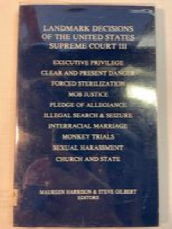 Landmark Decisions of the United States Supreme Court III