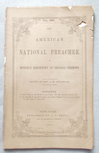 The American National Preacher: a Repository of Original Sermons (January 1852)
