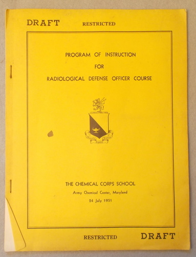Program of Instruction for Radiological Defense Officer Course
