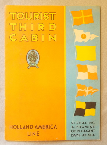 Tourist Third Cabin: Holland American Line Brochure