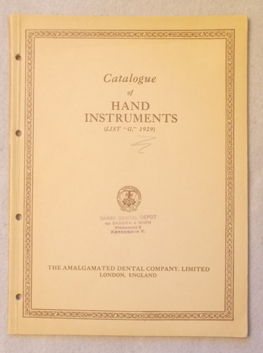 Catalogue of Hand Instruments (List 