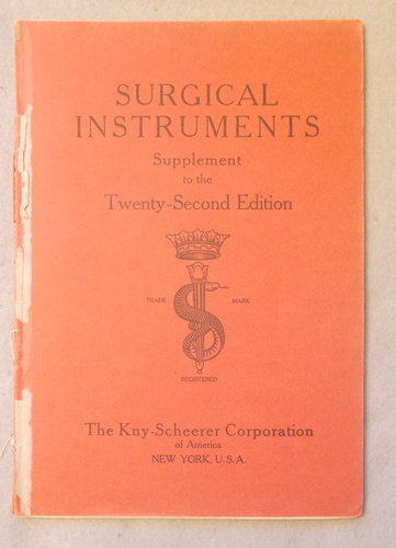 Catalogue Surgical Instruments: Supplement to the Twenty-Second Edition (1924)