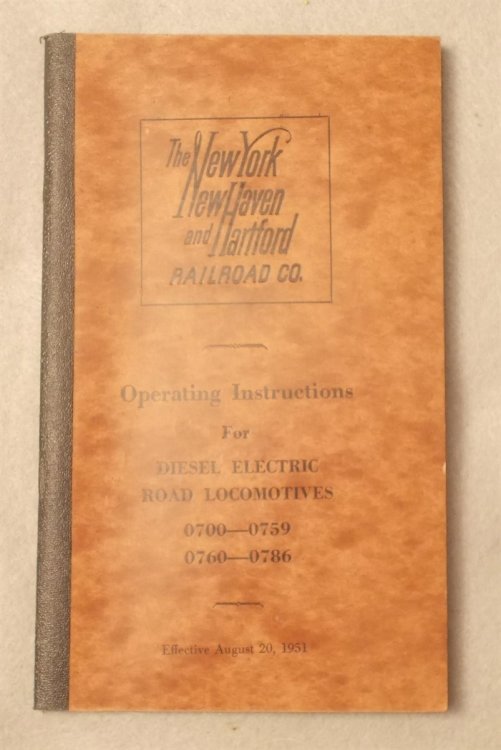 Operating Instructions for Diesel Electric Road Locomotives 0700-0759, 0760-0786 (Effective August 20, 1951)