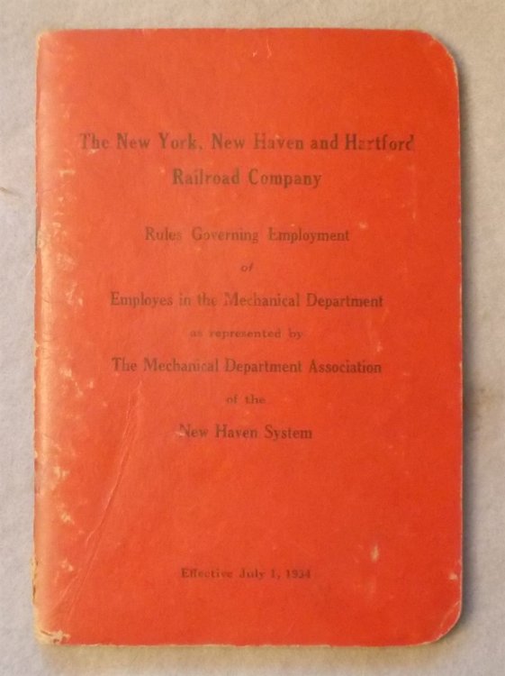 Rules Governing Employment of Employes in the Mechanical Department As Represented by the Mechanical Department Association of the New Haven System, Effective July 1, 1934: the New York, New Haven and Hartford Railroad Co.