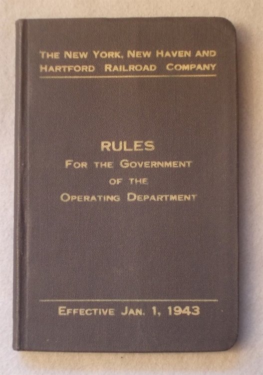Rules for the Government of the Operating Department, Effective January 1, 1943