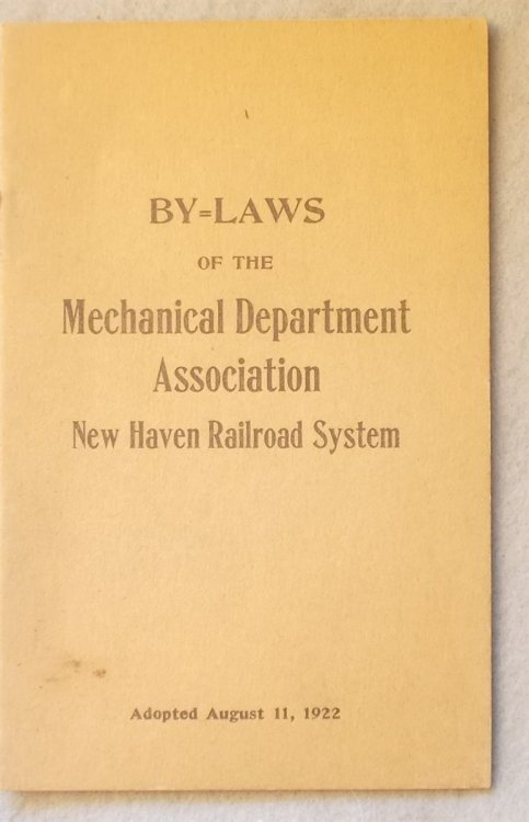 Constitution of the New Haven Shops Local of the Mechanical Department Association, New Haven Railroad System (Effective January 1, 1929)